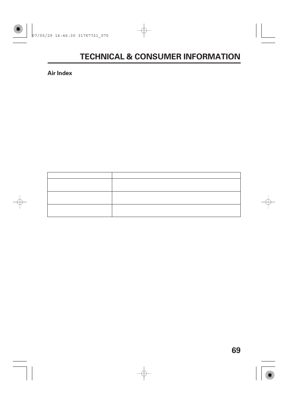 69 technical & consumer information | HONDA SNOWBLOWER HS724 User Manual | Page 71 / 80