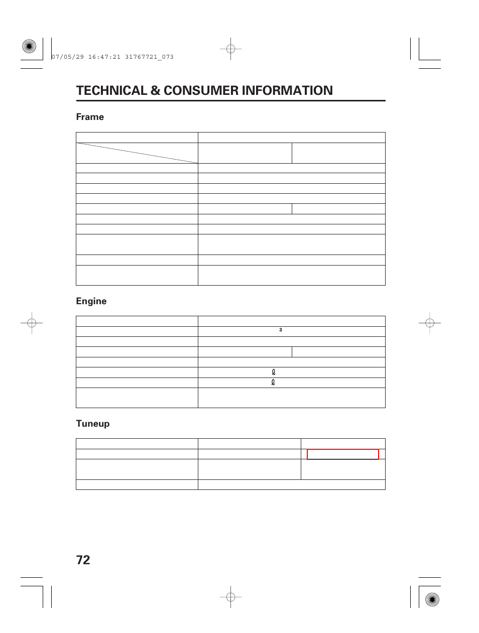 72 technical & consumer information | HONDA SNOWBLOWER HS724 User Manual | Page 74 / 80