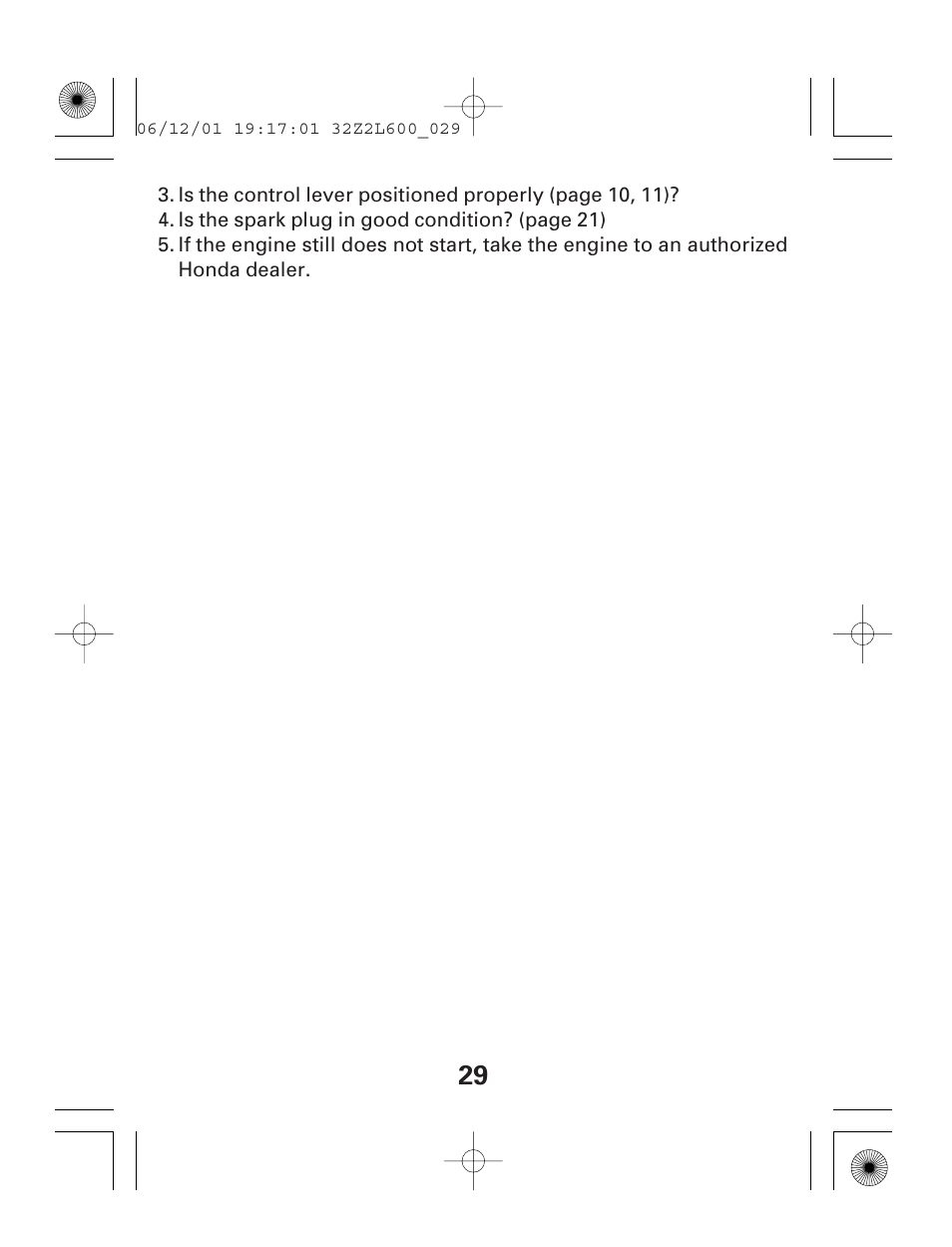 HONDA GC135E GC160E User Manual | Page 29 / 32