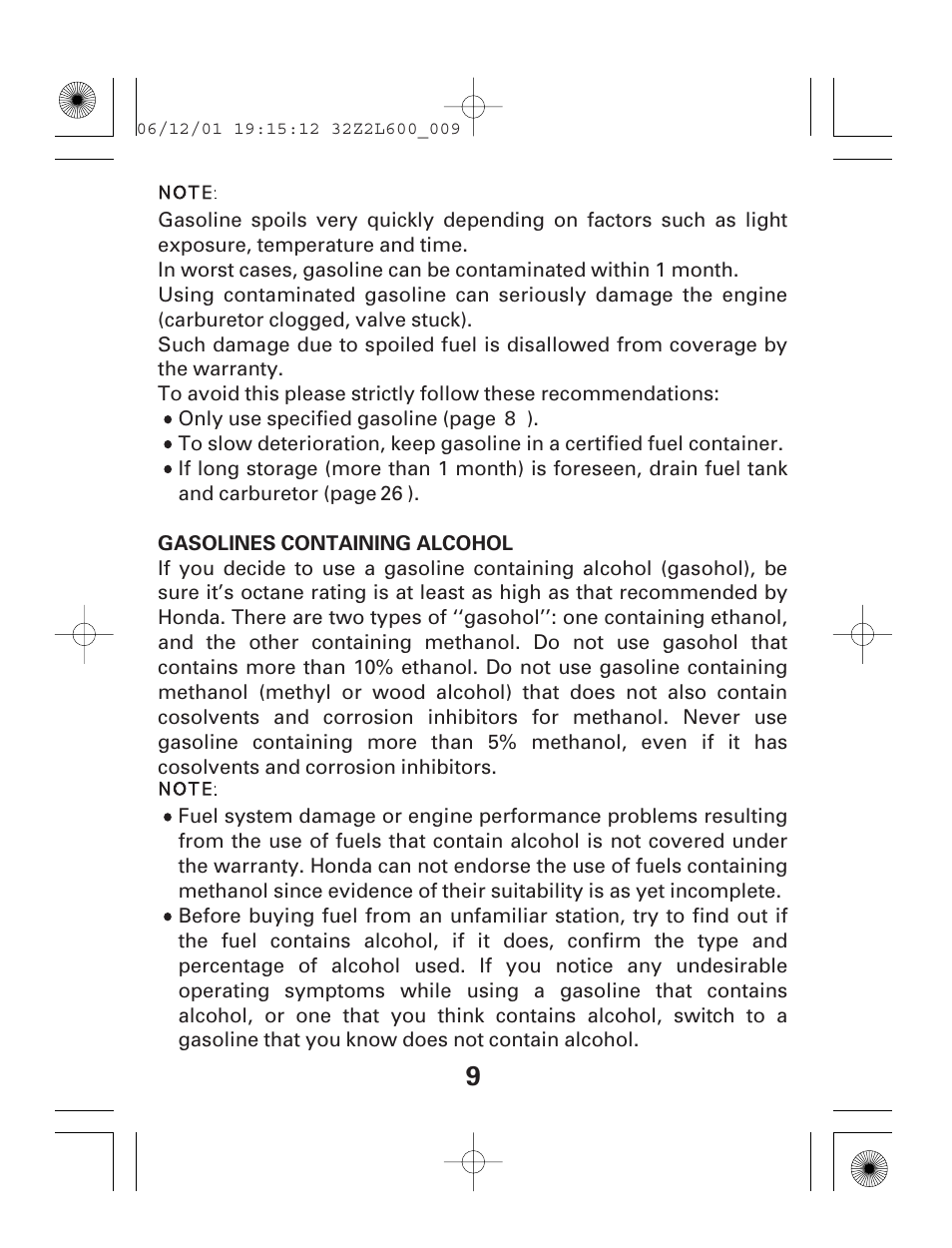 HONDA GC135E GC160E User Manual | Page 9 / 32