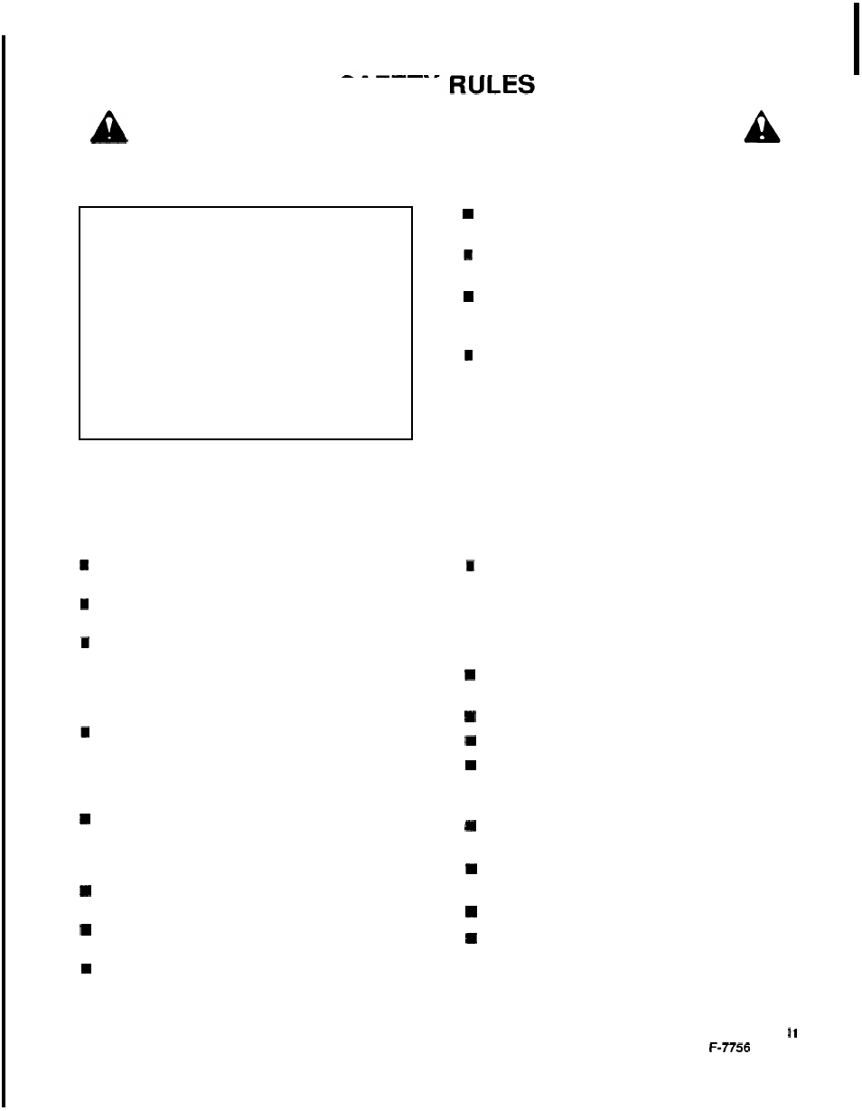 Safety rules, Safety, Attention! become alert! your safety is involved | HONDA RM752A User Manual | Page 6 / 40