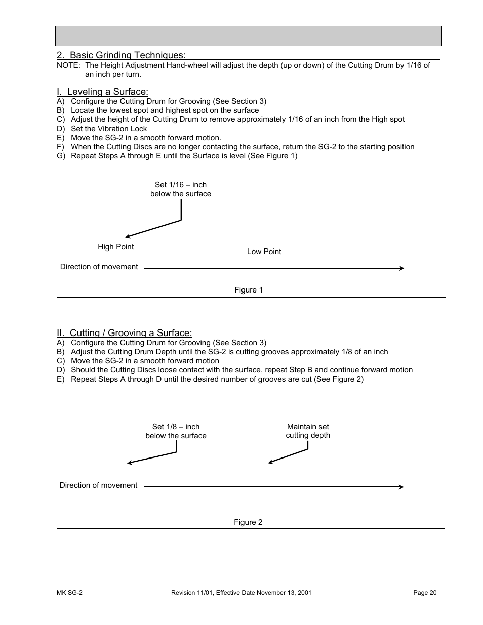 Setup, startup, adjustment, operation and shutdown | HONDA MK SG-2 User Manual | Page 20 / 53