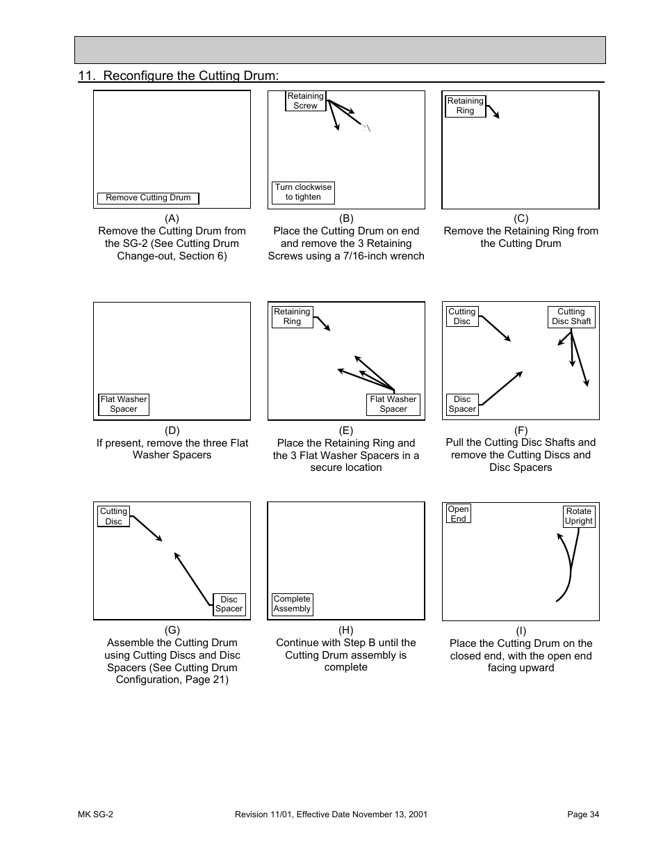 Reconfigure the cutting drum, Maintenance and troubleshooting | HONDA MK SG-2 User Manual | Page 34 / 53