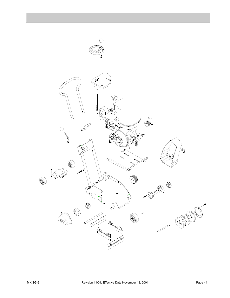 Exploded view and parts list, Exploded view | HONDA MK SG-2 User Manual | Page 44 / 53