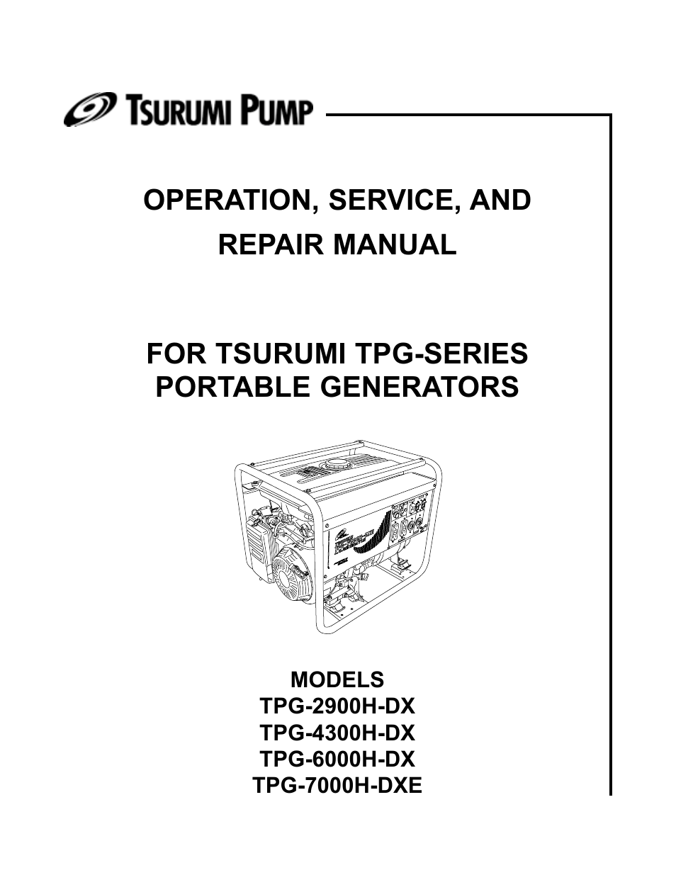 Tsurumi TPG-2900H-DX User Manual | 92 pages