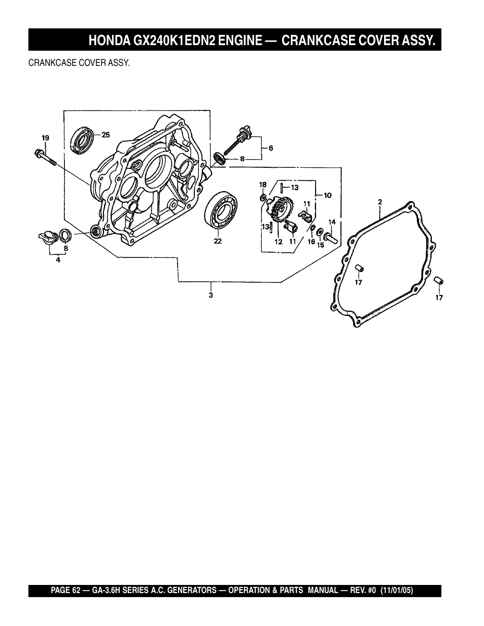 Multiquip GA3.6H Series User Manual | Page 62 / 86