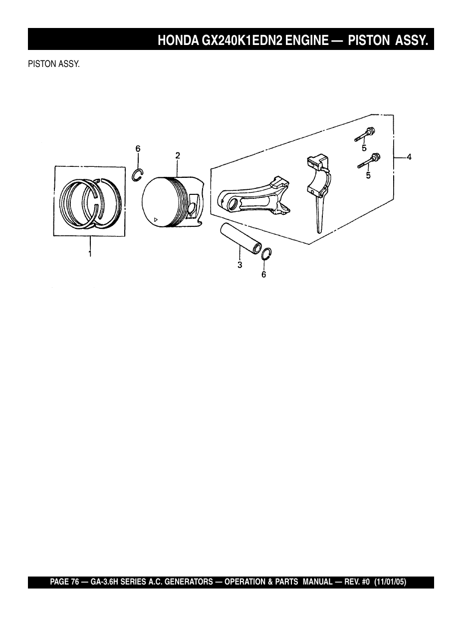 Multiquip GA3.6H Series User Manual | Page 76 / 86