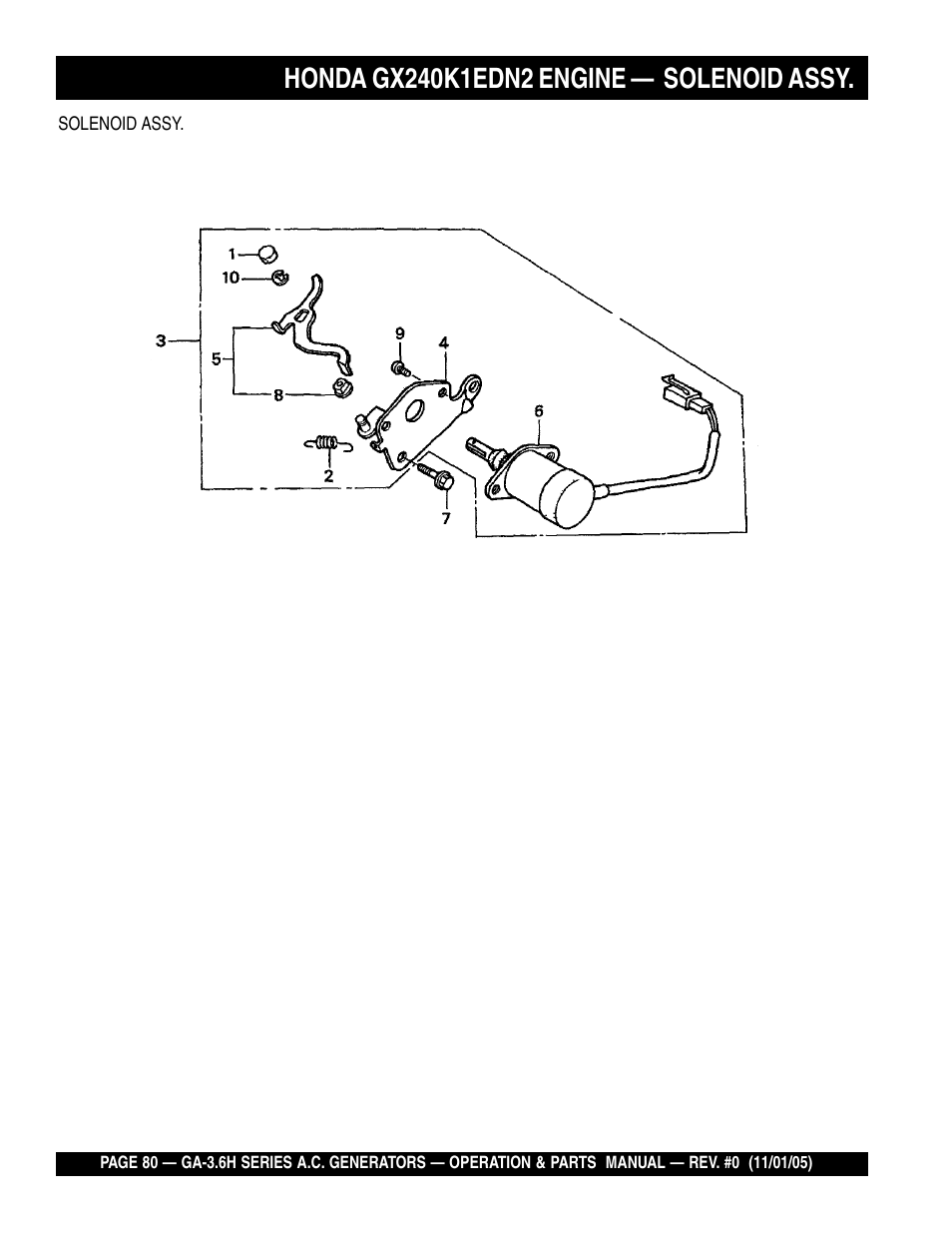 Multiquip GA3.6H Series User Manual | Page 80 / 86