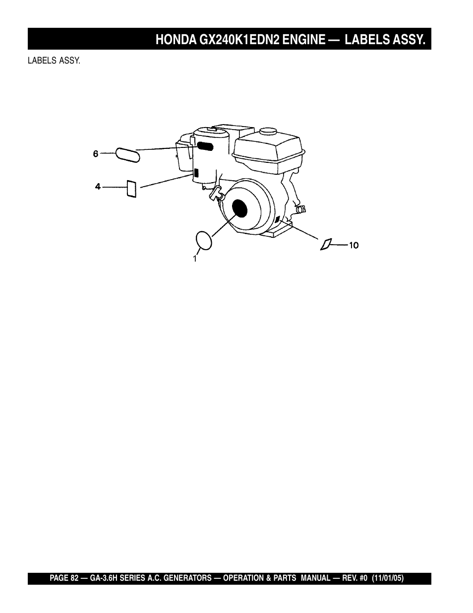 Multiquip GA3.6H Series User Manual | Page 82 / 86