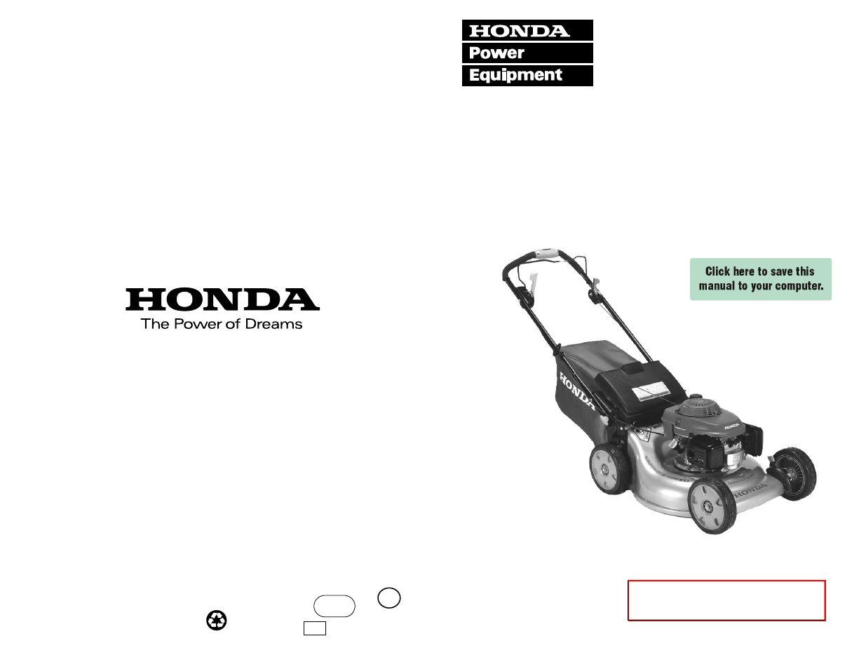 HONDA HRR216VXA User Manual | 68 pages