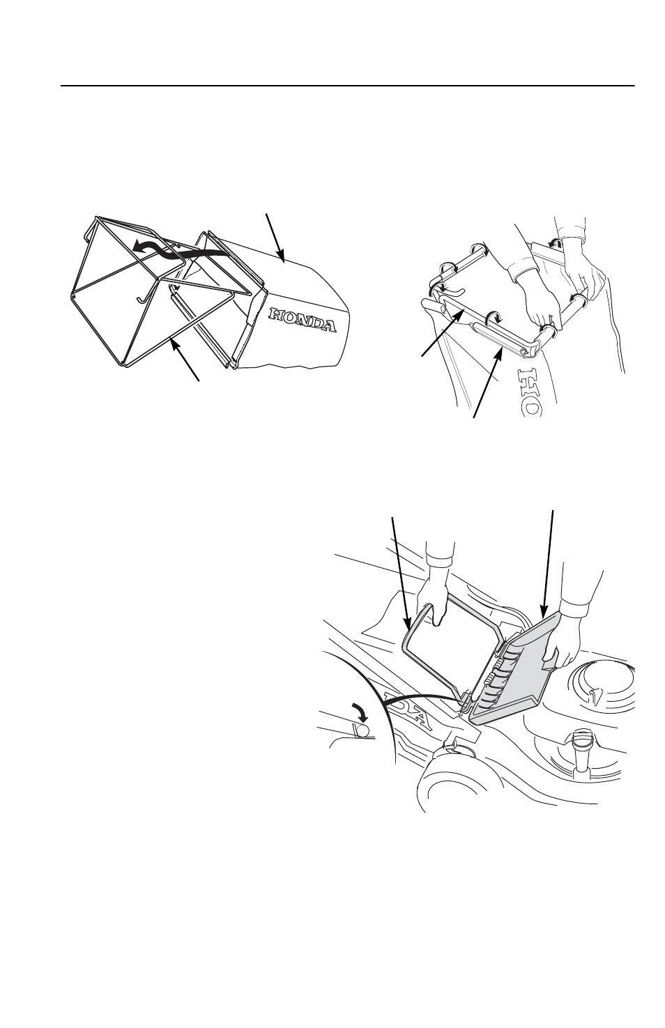 Grass bag assembly, Set-up 45 | HONDA HRR216VXA User Manual | Page 47 / 68