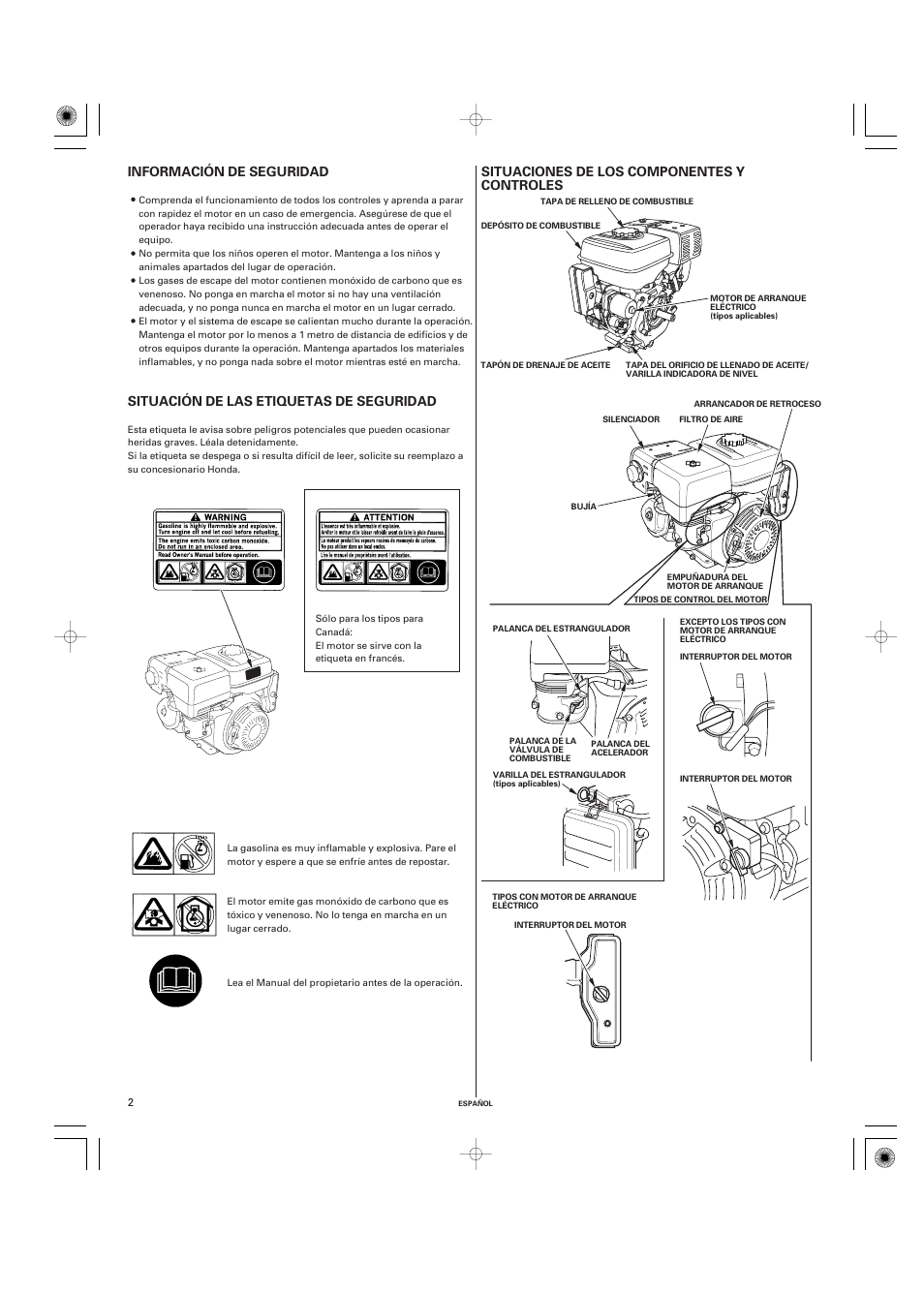 HONDA GX270 User Manual | Page 42 / 60