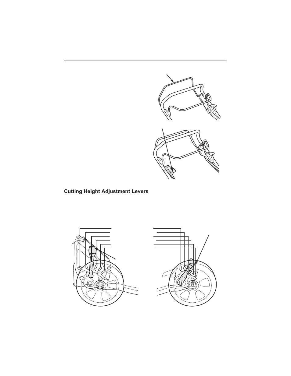 Drive clutch lever, Shift lever, Cutting height adjustment levers | Controls 10 | HONDA HRR216S3DA User Manual | Page 12 / 66