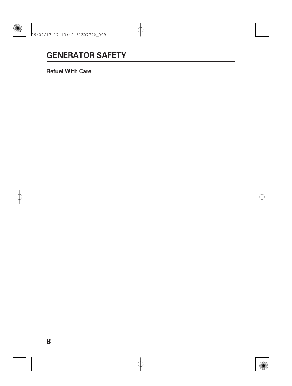 8generator safety | HONDA GENERATOR EU2000i User Manual | Page 10 / 92