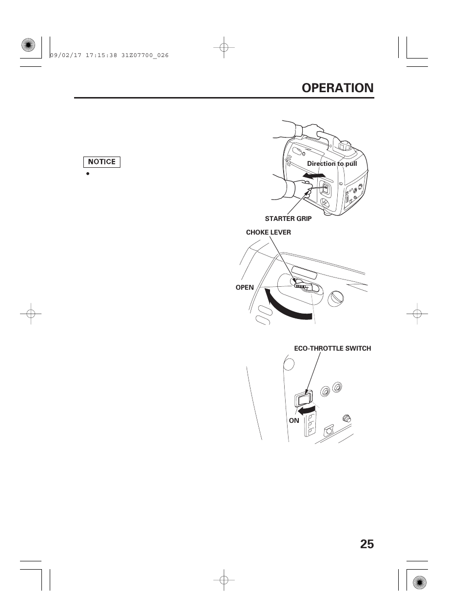 25 operation | HONDA GENERATOR EU2000i User Manual | Page 27 / 92