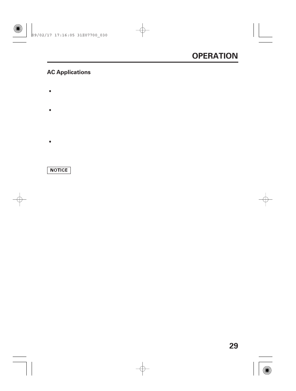 29 operation | HONDA GENERATOR EU2000i User Manual | Page 31 / 92
