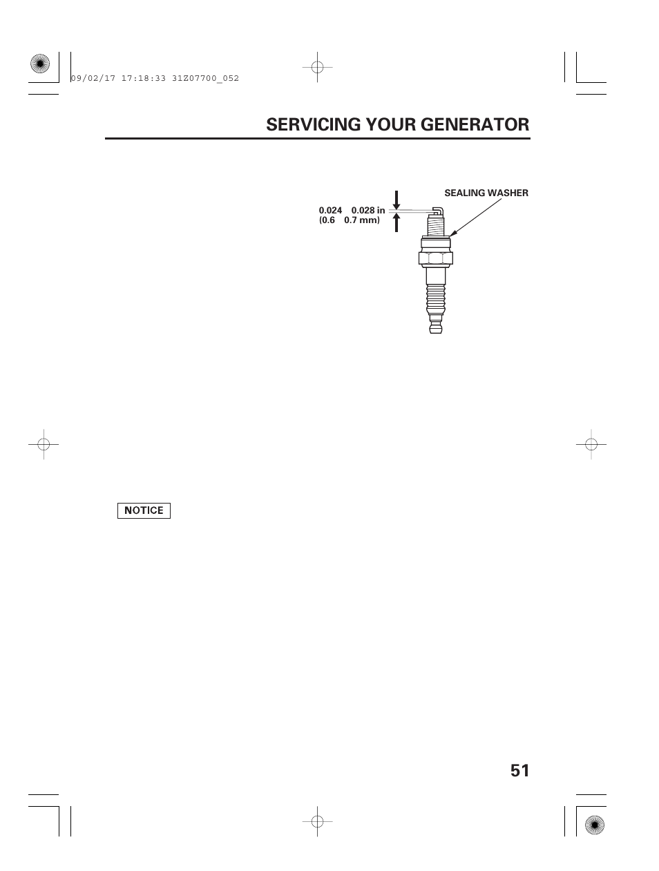 51 servicing your generator | HONDA GENERATOR EU2000i User Manual | Page 53 / 92