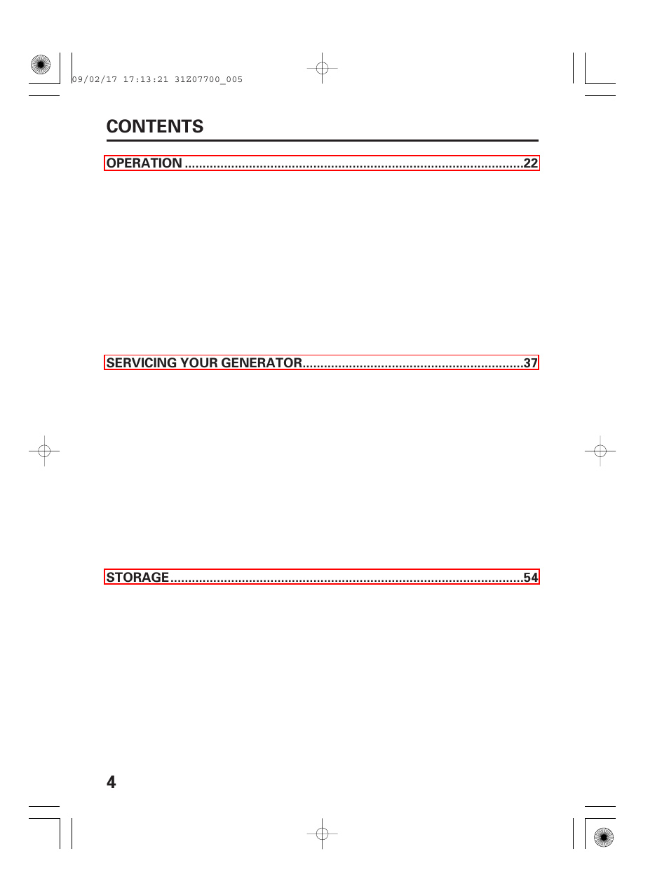 4contents | HONDA GENERATOR EU2000i User Manual | Page 6 / 92