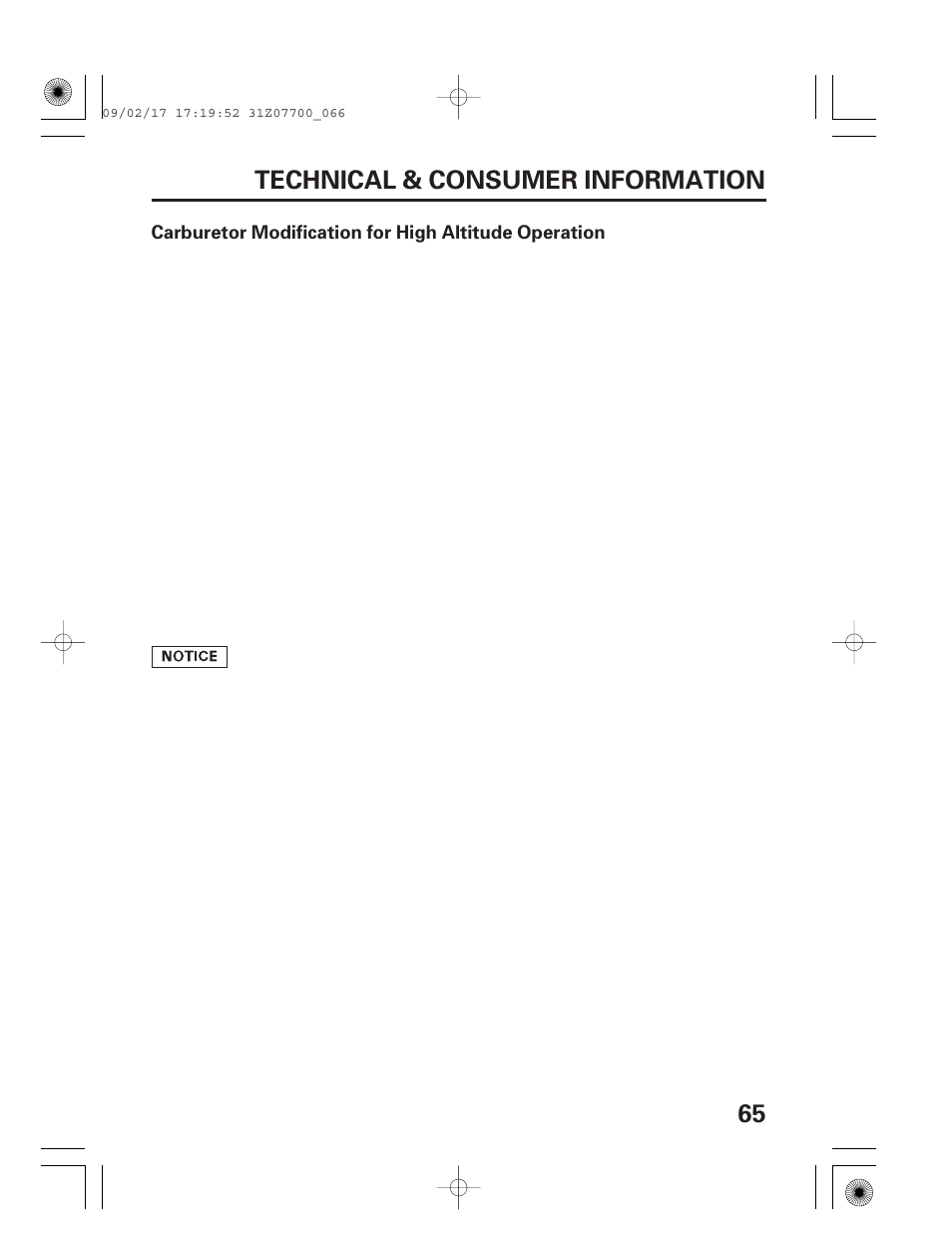 65 technical & consumer information | HONDA GENERATOR EU2000i User Manual | Page 67 / 92