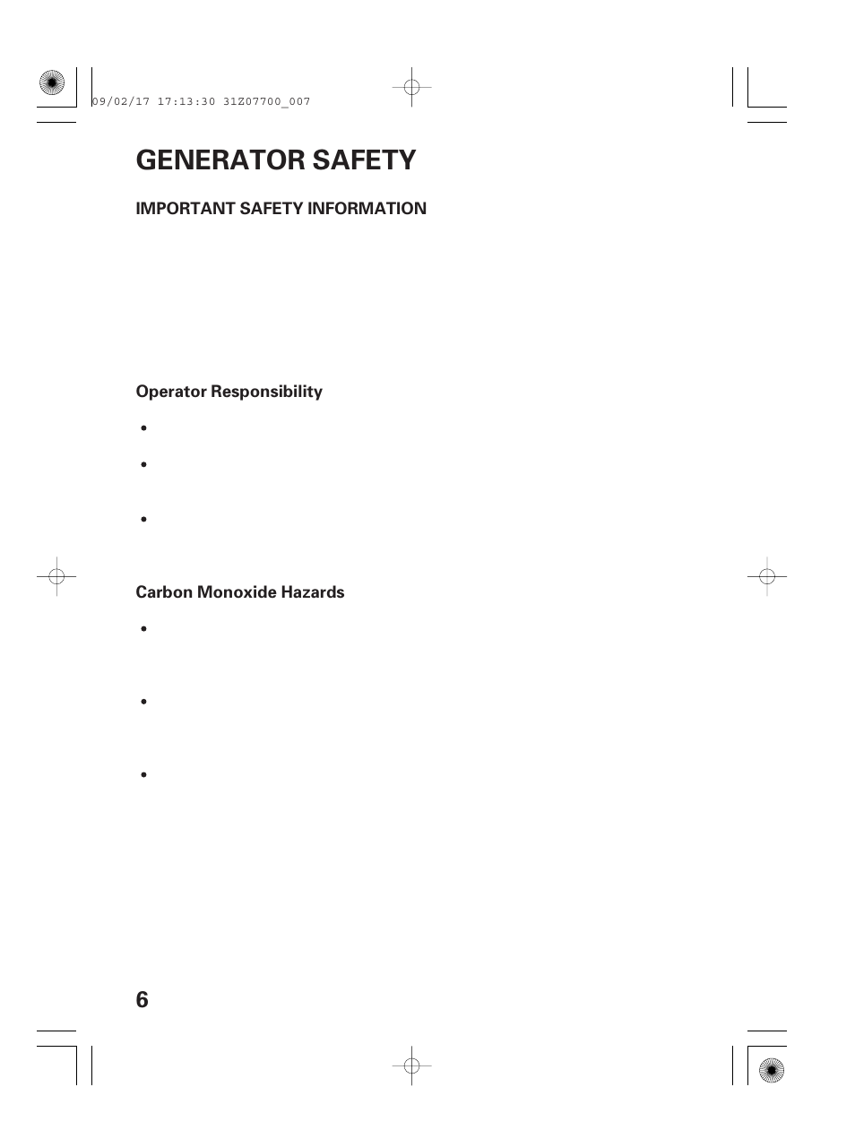 Generator safety, Important safety information | HONDA GENERATOR EU2000i User Manual | Page 8 / 92