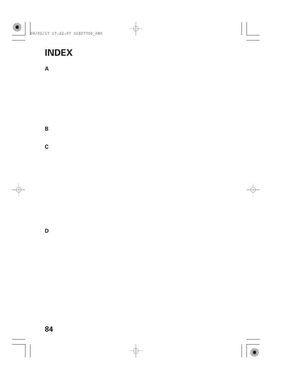 Index | HONDA GENERATOR EU2000i User Manual | Page 86 / 92