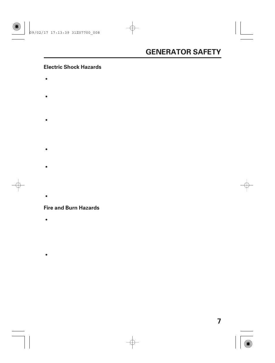 7generator safety | HONDA GENERATOR EU2000i User Manual | Page 9 / 92
