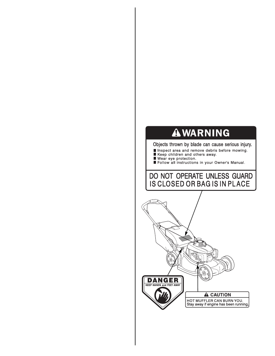 Lawn mower safety, Important message to parents, Safety label locations | HONDA HRX217VKAA User Manual | Page 2 / 23