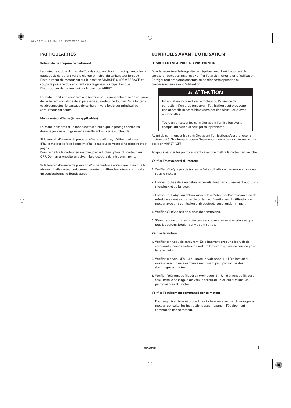 HONDA GXV520 User Manual | Page 23 / 58