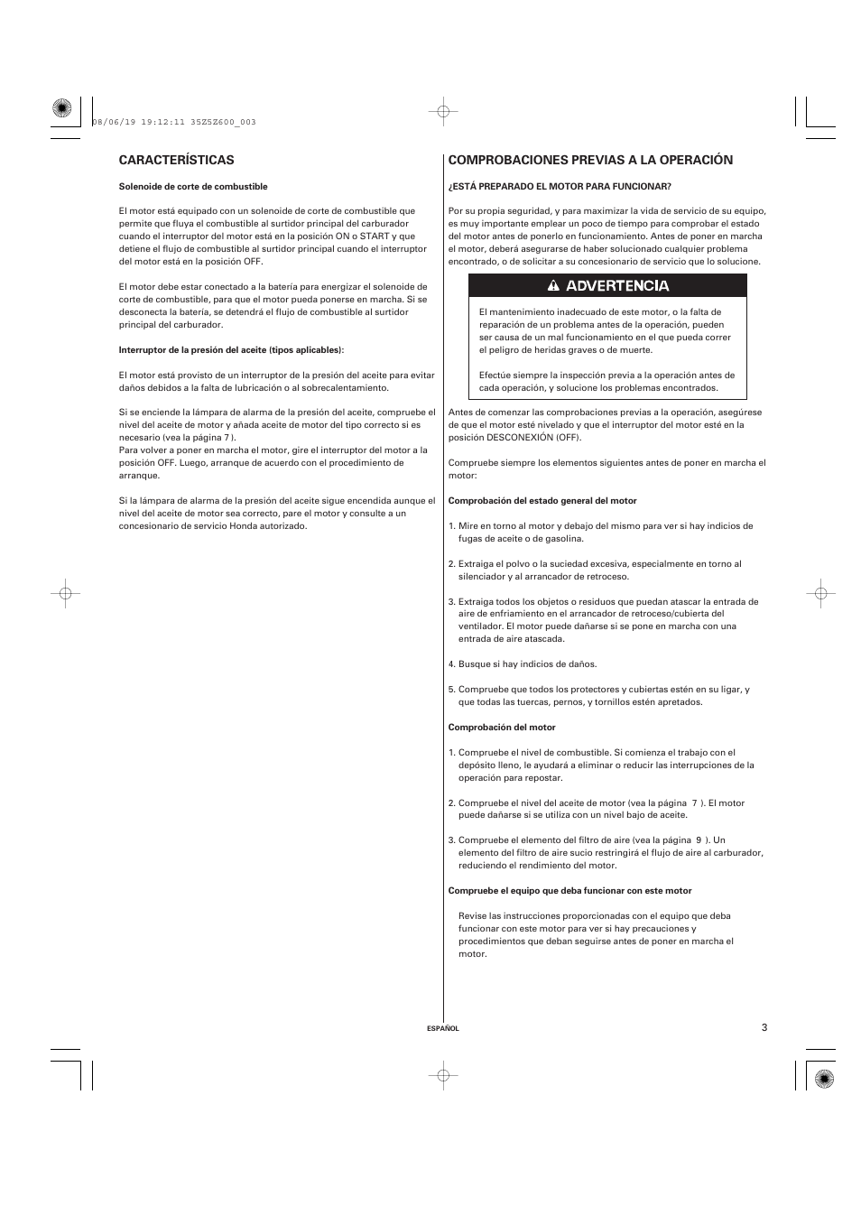 HONDA GXV520 User Manual | Page 42 / 58