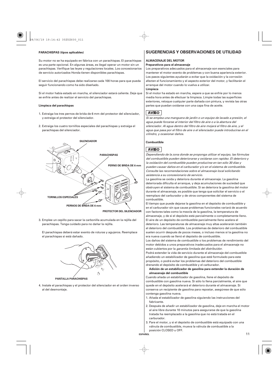 HONDA GXV520 User Manual | Page 50 / 58