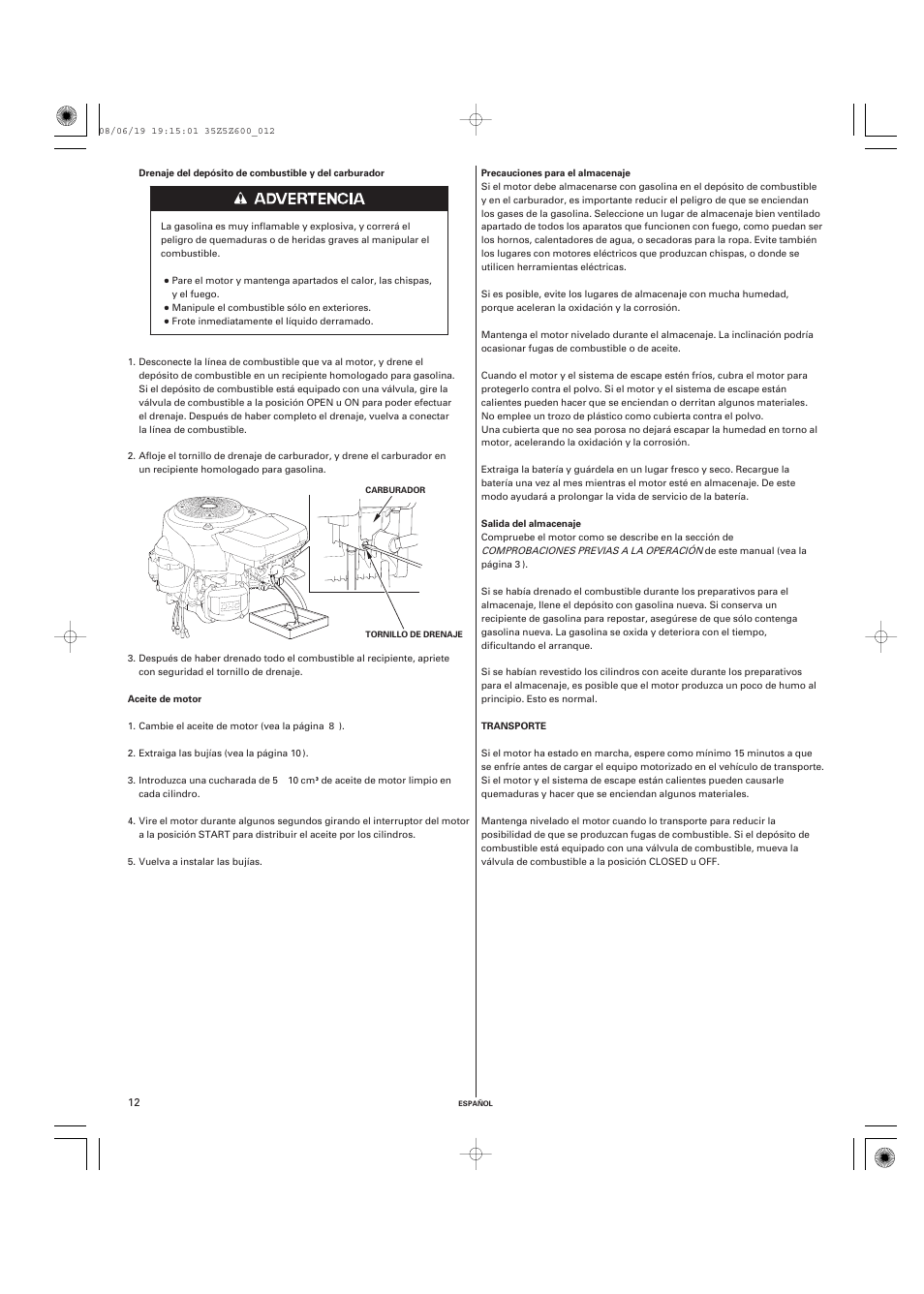 HONDA GXV520 User Manual | Page 51 / 58