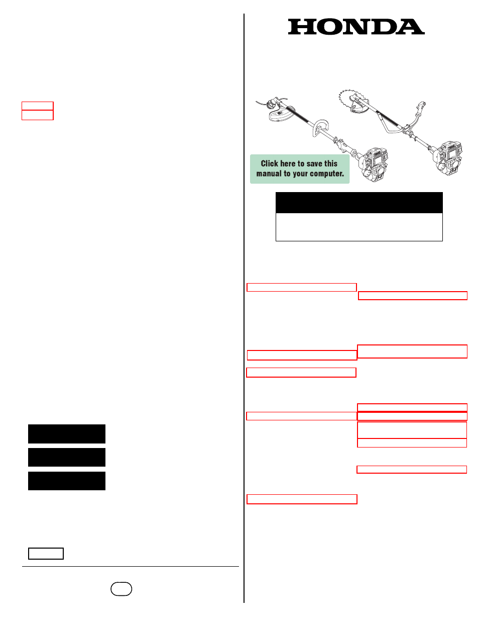 HONDA HHT25S User Manual | 32 pages