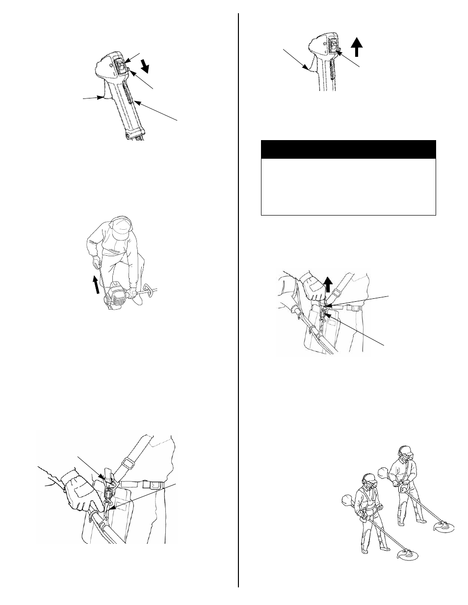 Stopping the engine, Trimmer/harness quick disconnection, Trimmer operation | Warning | HONDA HHT25S User Manual | Page 11 / 32