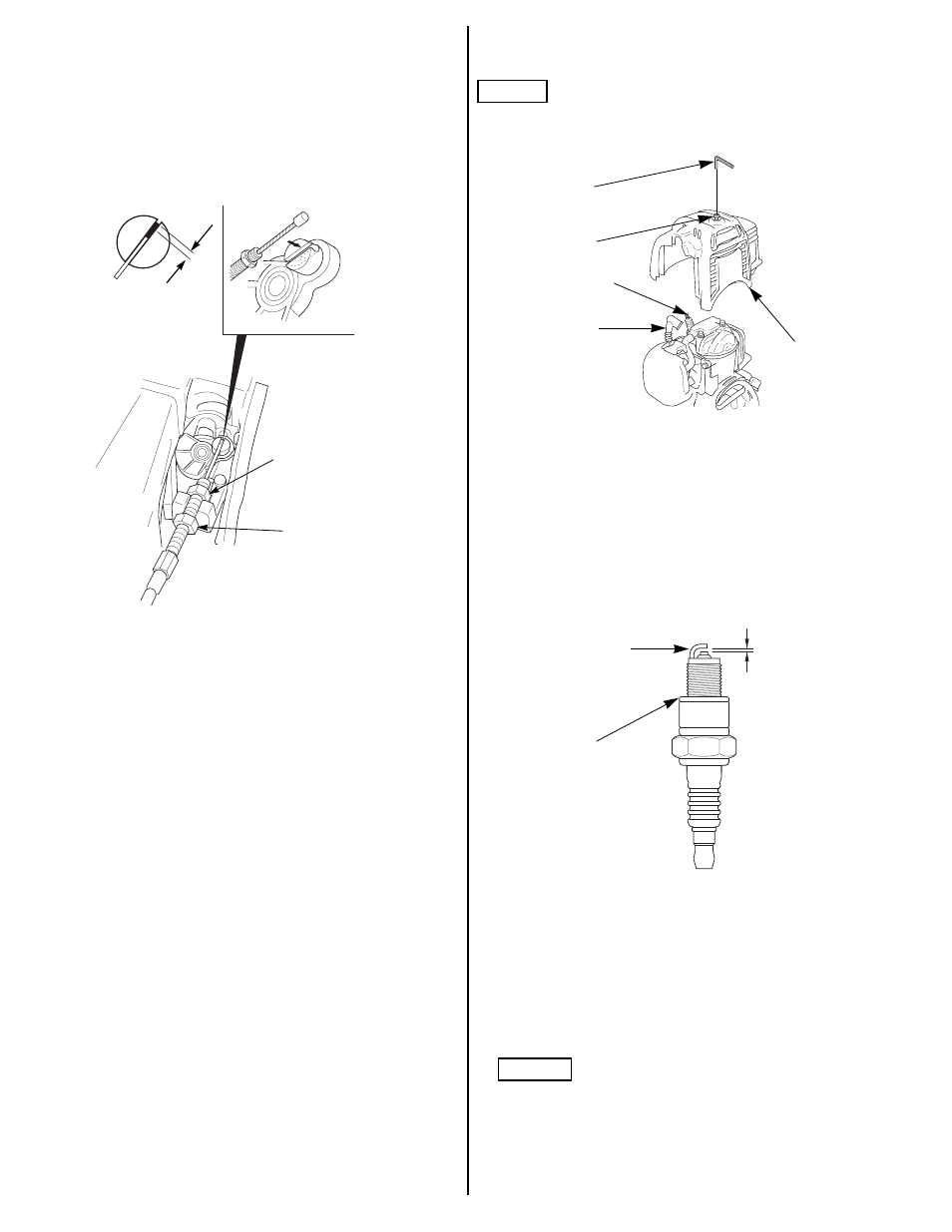 Throttle cable inspection, Throttle cable adjustment, Spark plug service | HONDA HHT25S User Manual | Page 16 / 32