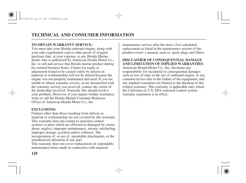 HONDA BF20D User Manual | Page 130 / 148