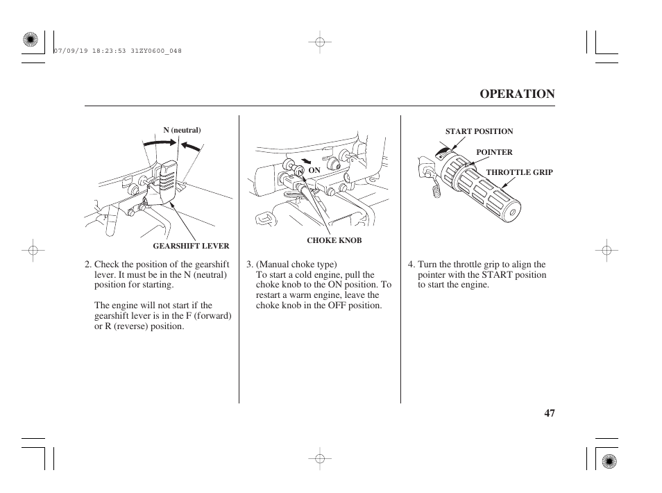 Operation | HONDA BF20D User Manual | Page 49 / 148