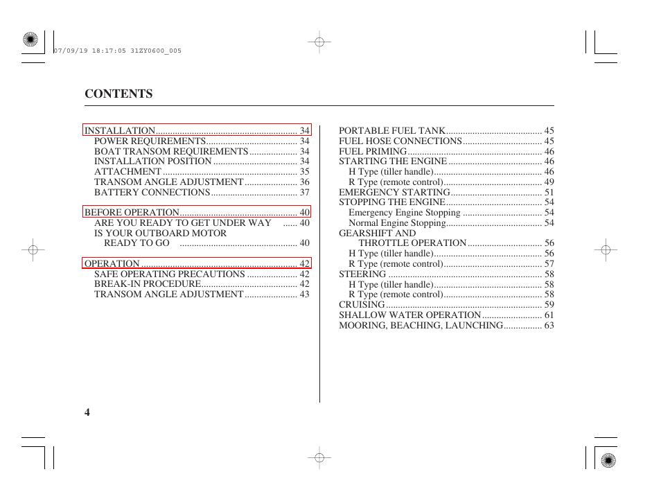 HONDA BF20D User Manual | Page 6 / 148