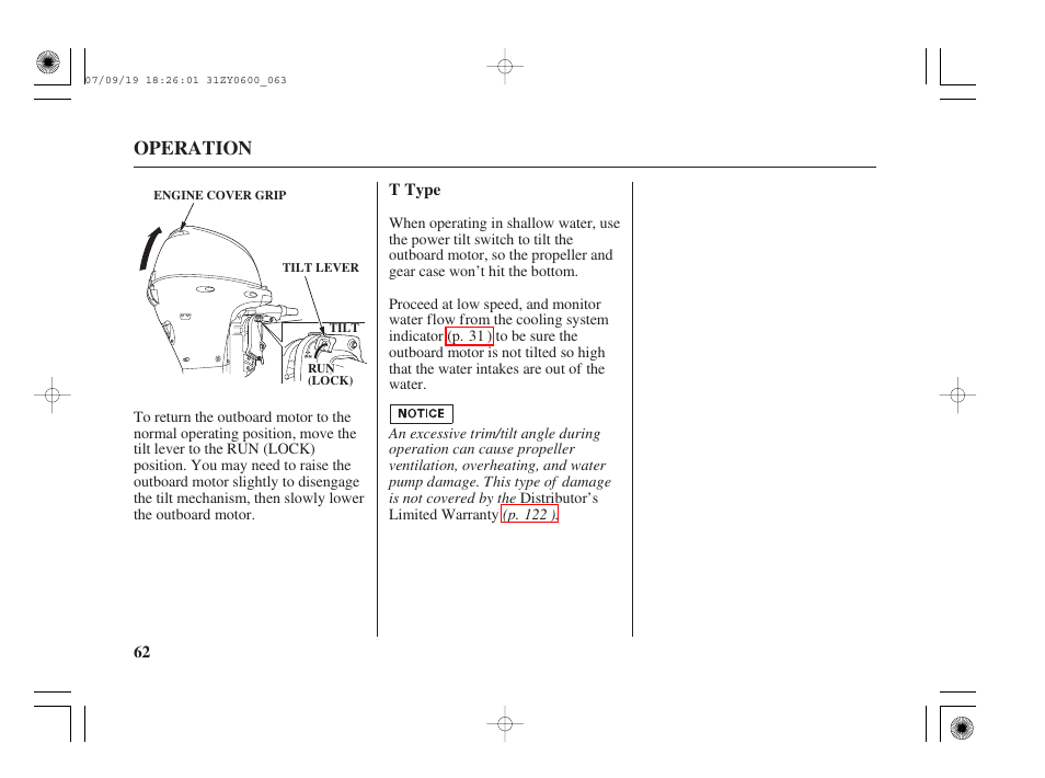 Operation | HONDA BF20D User Manual | Page 64 / 148