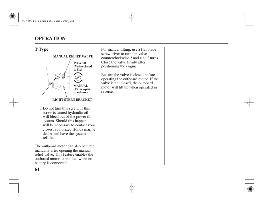 Operation | HONDA BF20D User Manual | Page 66 / 148