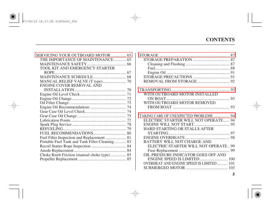 HONDA BF20D User Manual | Page 7 / 148