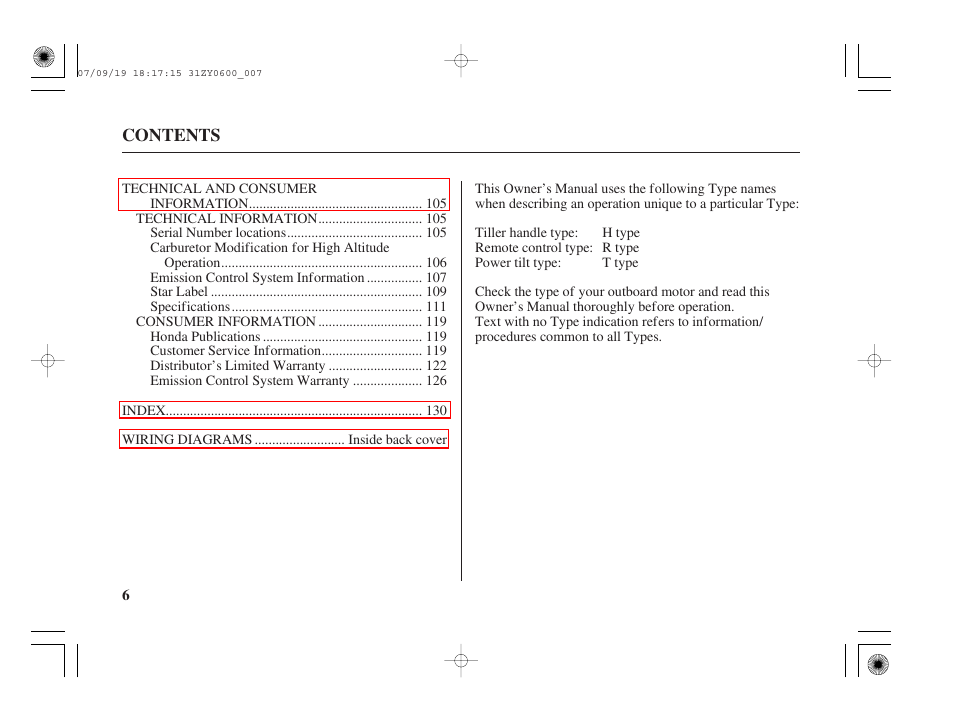 HONDA BF20D User Manual | Page 8 / 148