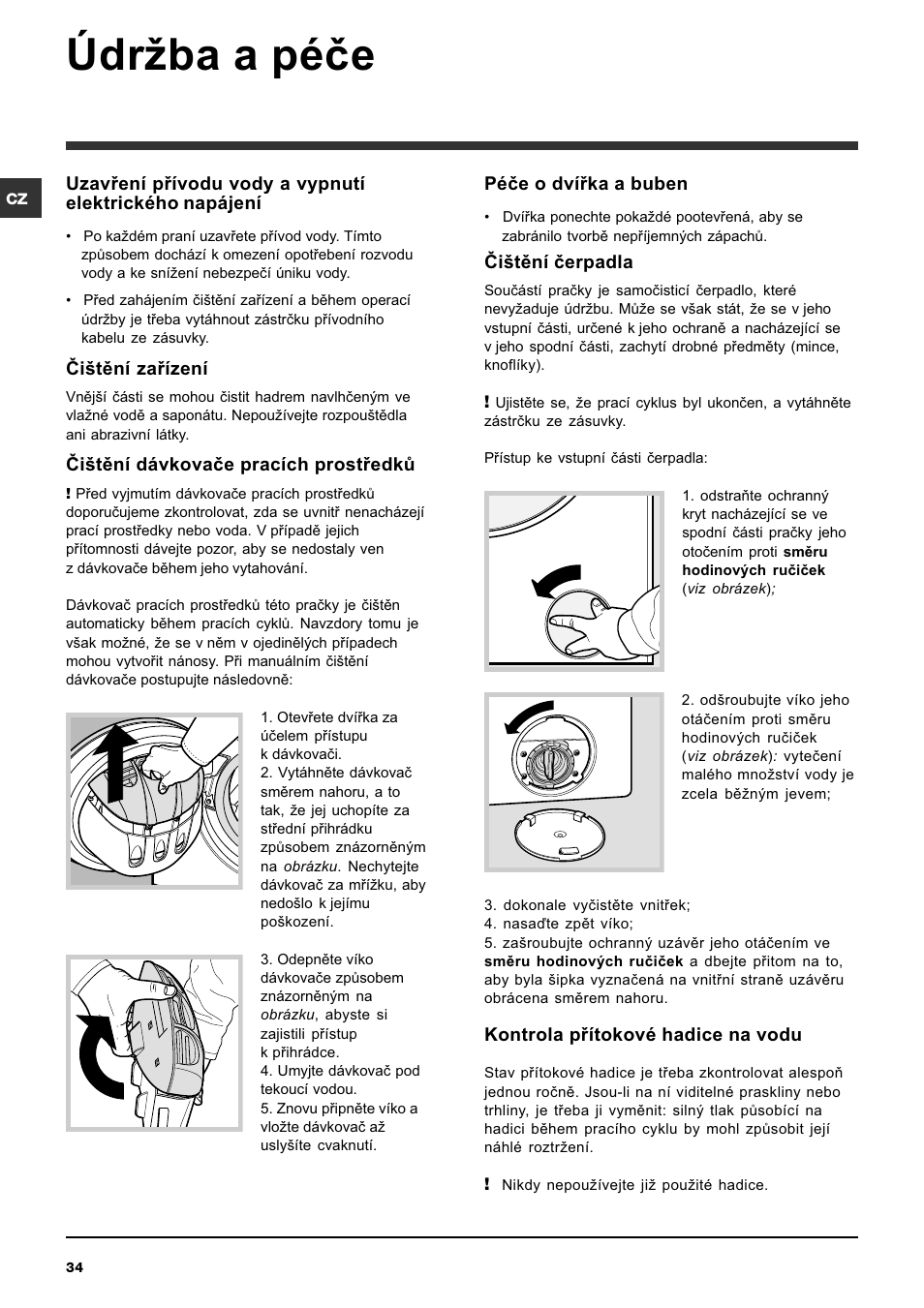 Údrba a péèe | Indesit SISL 129S User Manual | Page 34 / 48