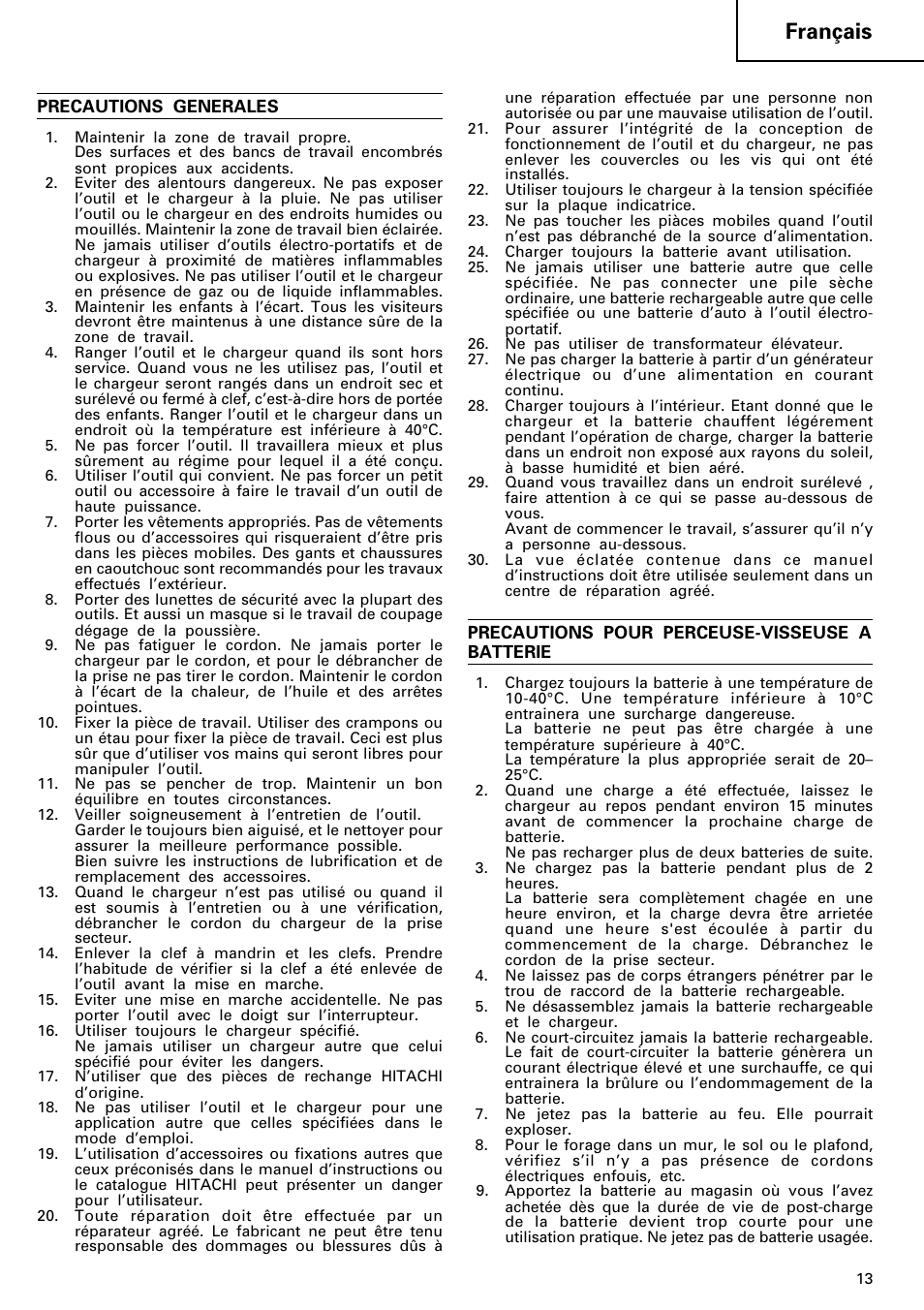 Français | HONDA FDS 9DVA User Manual | Page 14 / 37