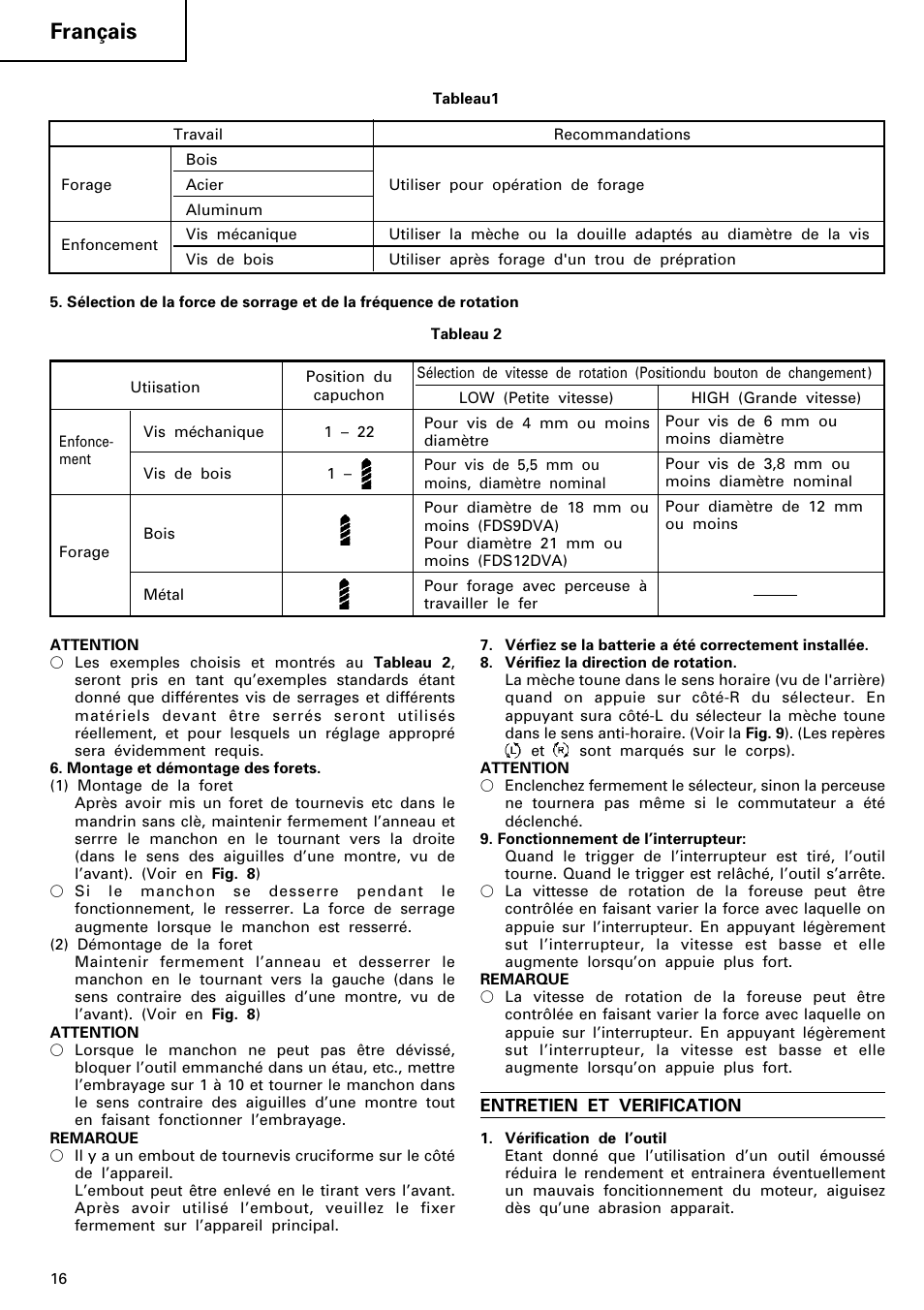 Français | HONDA FDS 9DVA User Manual | Page 17 / 37