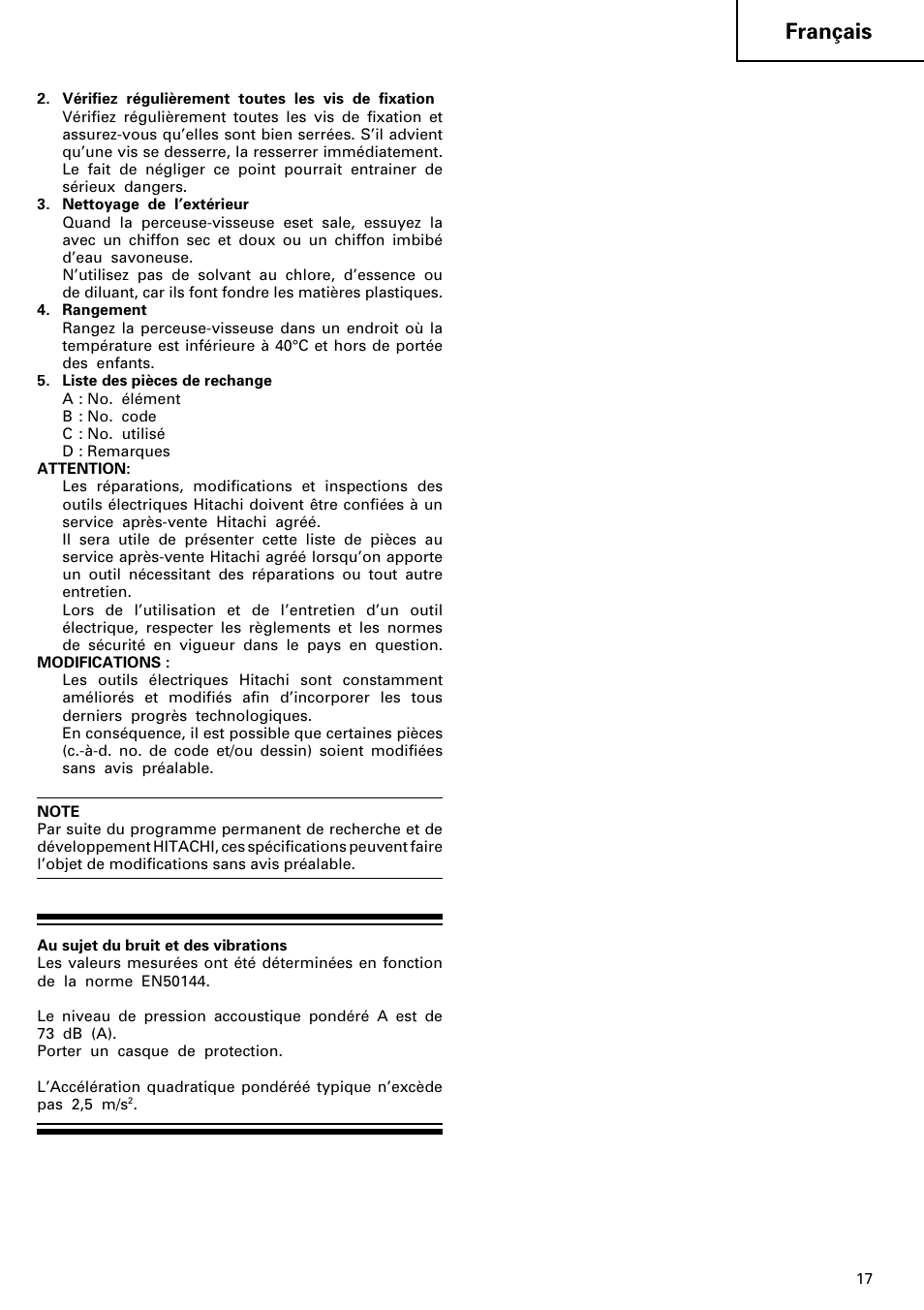 Français | HONDA FDS 9DVA User Manual | Page 18 / 37