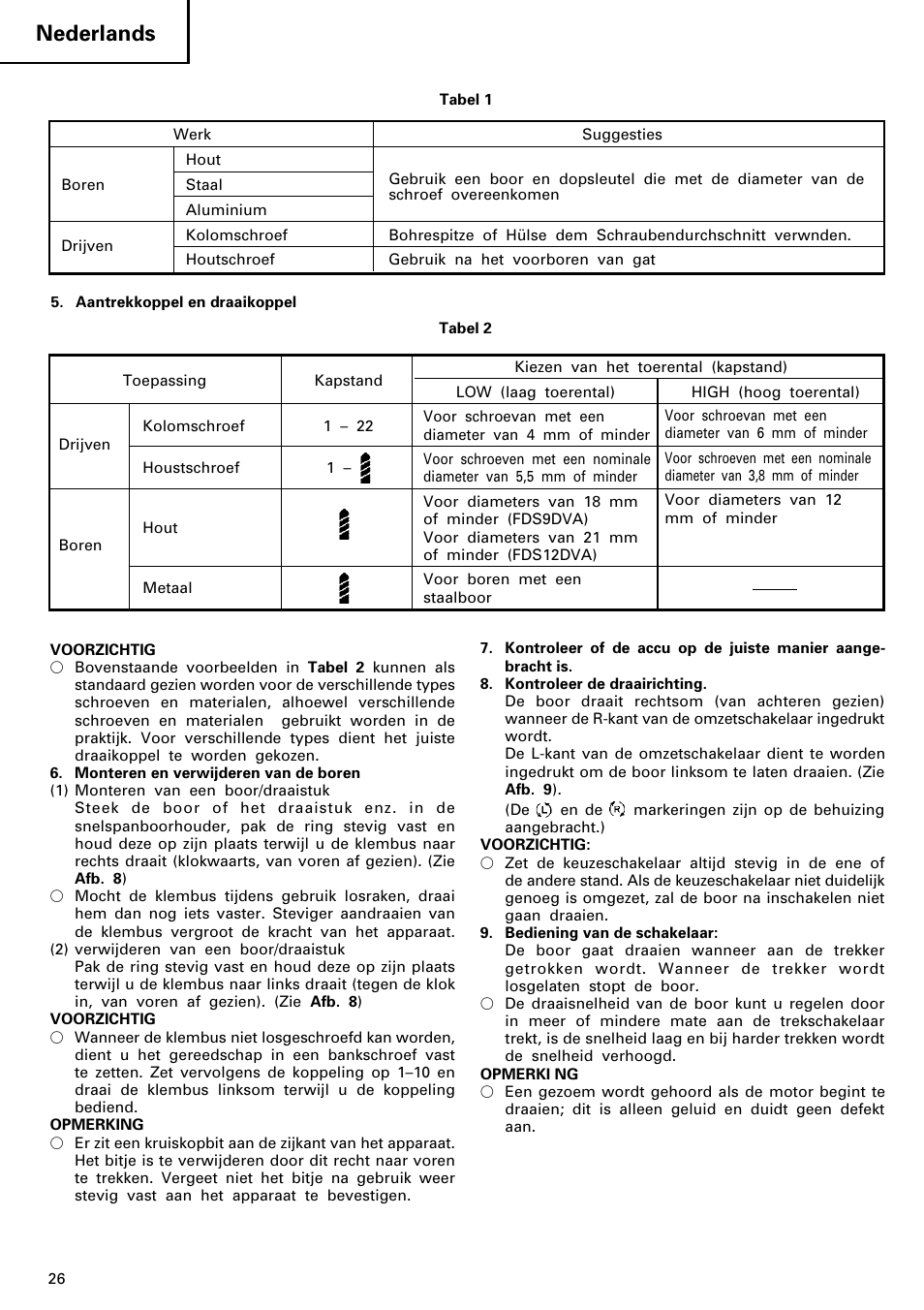 Nederlands | HONDA FDS 9DVA User Manual | Page 27 / 37