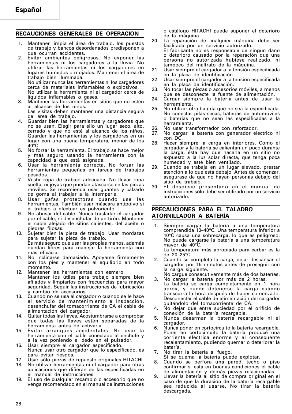 Español | HONDA FDS 9DVA User Manual | Page 29 / 37