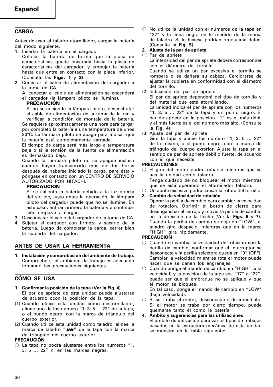 Español | HONDA FDS 9DVA User Manual | Page 31 / 37