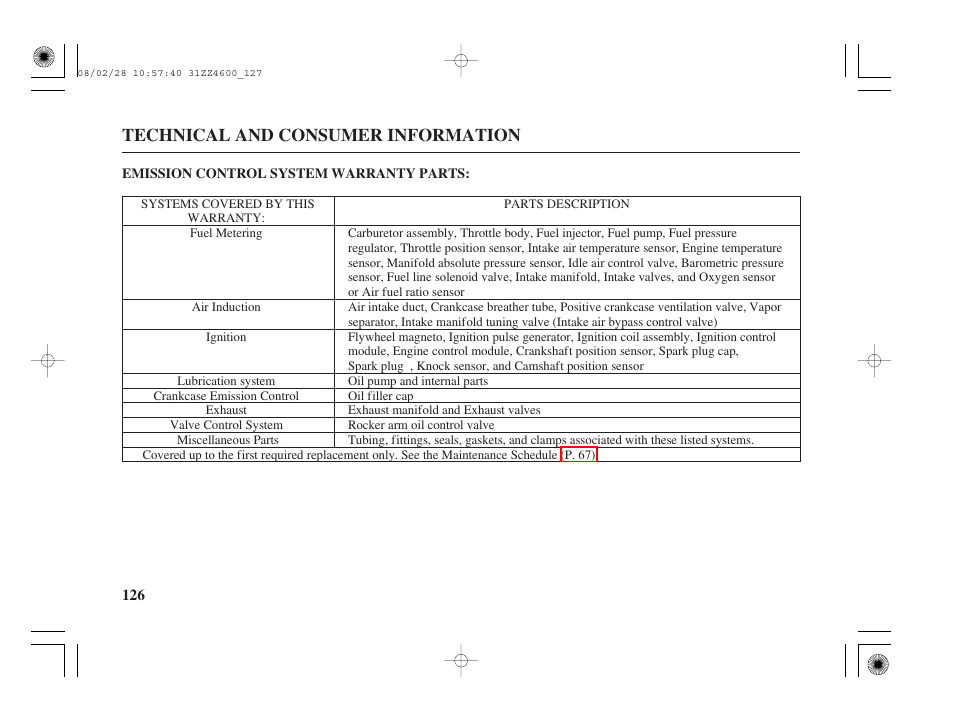 Technical and consumer information | HONDA BF50D User Manual | Page 128 / 135