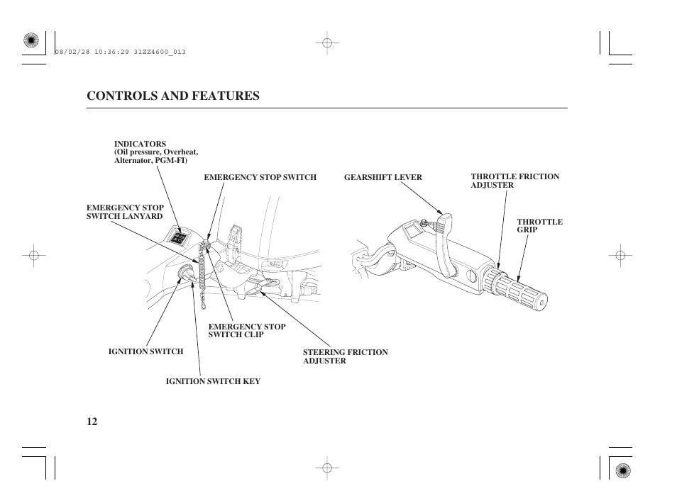 Controls and features | HONDA BF50D User Manual | Page 14 / 135